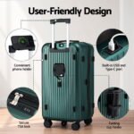Wanderlite 28" Trunk Luggage Suitcase Travel 5 Wheels Type-C Port TSA Green - Image 5