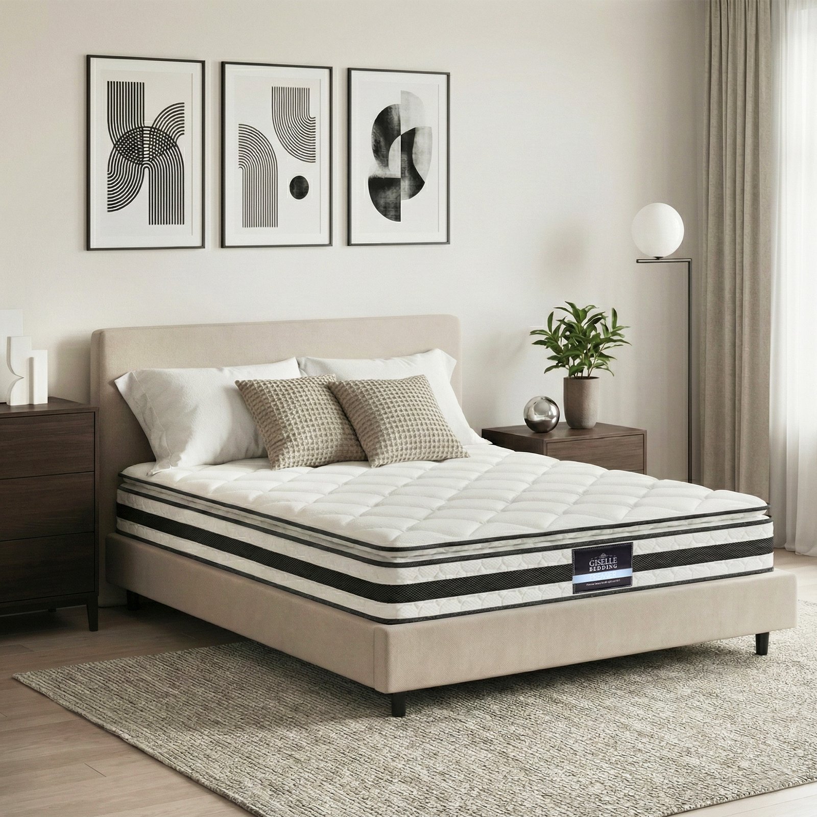 MATTRESS-0754-PT-Q-202601071806-00 Giselle Bedding 21cm Mattress Pillow Top Queen - Image 1