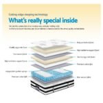 Giselle Bedding 34cm Mattress Euro Top Pocket Spring Queen - Image 7