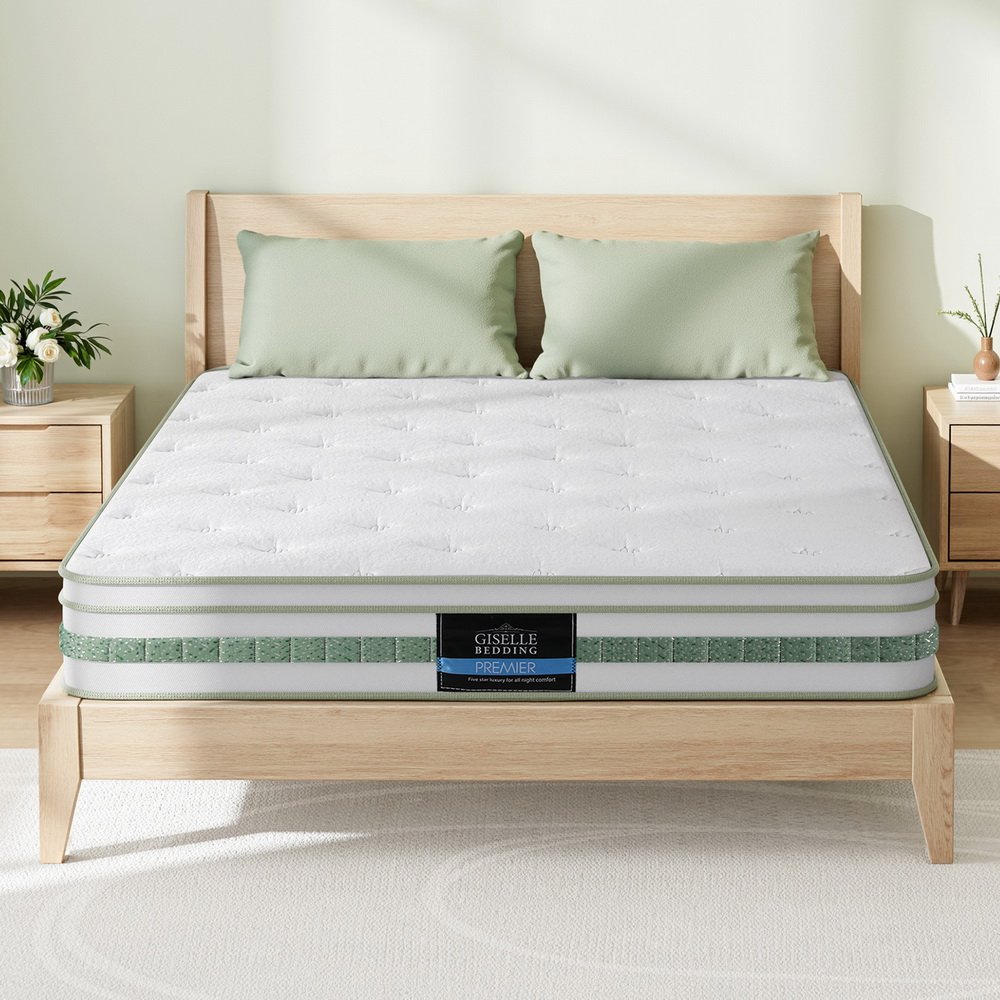 MATTRESS-B-MINT-20-D-202512041458-00 20cm Giselle Mattress Double Green Tea Mattresses - Image 1