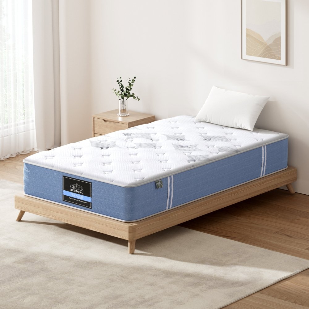 MATTRESS-E-SNOW-25-KS-202512041508-00 25cm Giselle Mattress King Single Bed Pocket Spring Mattresses - Image 1