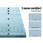 Giselle Bedding Memory Foam Mattress Topper 7-Zone 8cm Queen - Image 5