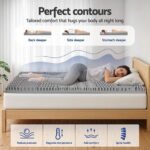 Giselle Bedding 8cm Memory Foam Mattress Topper 7-Zone Graphite Double - Image 4