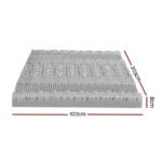 Giselle Bedding 8cm Memory Foam Mattress Topper 7-Zone Graphite King Single - Image 2