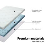 Giselle Memory Foam Mattress Topper 7-Zone 8cm King Single - Image 5