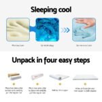 Giselle Bedding Memory Foam Mattress Topper Cool Gel Bed Mat Bamboo 10cm King - Image 6