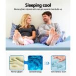 Giselle Bedding Memory Foam Mattress Topper Cool Gel 10cm Queen - Image 4