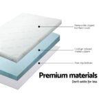 Giselle Bedding Memory Foam Mattress Topper Cool Gel 10cm Queen - Image 5