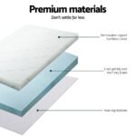 Giselle Bedding Memory Foam Mattress Topper Cool Gel 5cm King Single - Image 5