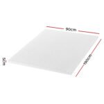 Giselle Bedding Memory Foam Mattress Topper Egg Crate 5cm Single - Image 2