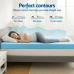 Giselle 12cm Memory Foam Mattress Topper Ventilated Cool Gel Bamboo Cover Double - Image 4
