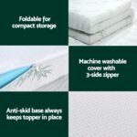 Giselle Bedding Memory Foam Mattress Topper Ventilated Cool Gel 8cm Double - Image 5