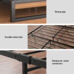 Artiss  Metal Bed Frame Double Size Beds Platform with Mattress - Image 6