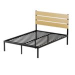 Artiss Bed Frame Double Size Metal Base Mattress Platform Foundation Black PAULA - Image 7