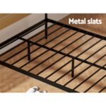 Artiss Bed Frame Double Size Metal Base Mattress Platform Foundation Black PAULA - Image 5