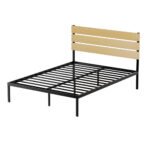 Artiss Bed Frame Queen Size Metal Base Mattress Platform Foundation Black PAULA - Image 7