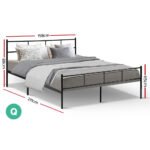 Artiss Bed Frame Queen Metal Bed Frame SOL - Image 2