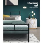 Artiss Bed Frame Queen Metal Bed Frame SOL - Image 6