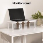 Artiss Computer Desk L-Shape Home Office Study Table Open Shelves White 100CM - Image 5