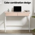Artiss Computer Desk Drawer Cabinet Oak 100CM - Image 4