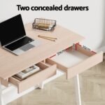 Artiss Computer Desk Drawer Cabinet Oak 100CM - Image 5
