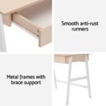 Artiss Computer Desk Drawer Cabinet Oak 100CM - Image 6