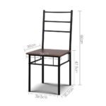 Artiss Dining Table And Chairs Set fo 3 Walnut - Image 2