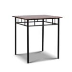 Artiss Dining Table And Chairs Set fo 3 Walnut - Image 7