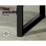 Artiss Bookshelf 3 Tiers - NOE Black and Oak - Image 8