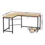 Artiss Computer Desk L-Shape CPU Stand Oak 147CM - Image 2