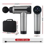 Everfit Massage Gun 30 Speed 6 Heads Vibration Muscle Massager Chargeable Black - Image 2