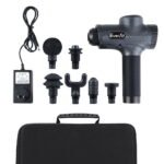 Everfit Massage Gun 30 Speed 6 Heads Vibration Muscle Massager Chargeable Grey - Image 3