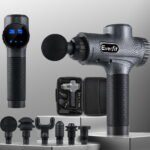 Everfit Massage Gun 30 Speed 6 Heads Vibration Muscle Massager Chargeable Grey - Image 7
