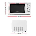 Devanti 20L Microwave Oven 800W White - Image 2