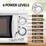 Devanti 20L Microwave Oven 800W White - Image 4