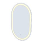 Embellir 2 LED Wall Mirror With Light 50X75CM Bathroom Decor Oval Mirrors Vanity - Image 3