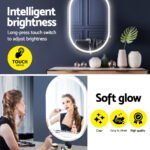 Embellir 2 LED Wall Mirror With Light 50X75CM Bathroom Decor Oval Mirrors Vanity - Image 4