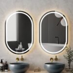 Embellir 2 LED Wall Mirror With Light 50X75CM Bathroom Decor Oval Mirrors Vanity - Image 7