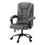 Artiss 2 Point Massage Office Chair Fabric Black - Image 7