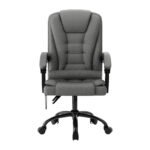 Artiss 2 Point Massage Office Chair Fabric Black - Image 3