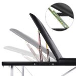 Zenses Massage Table 60cm Portable 3 Fold Aluminium Beauty Bed Black - Image 7