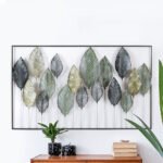 Artiss Metal Wall Art Hanging Sculpture Home Decor Leaf Tree of Life Framed - Image 7