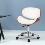 Artiss Wooden Office Chair Leather Seat White - Image 8