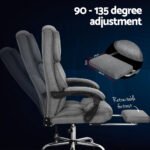 Artiss Executive Office Chair Footrest Grey - Image 5