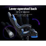 Artiss Gaming Office Chair Recliner Footrest Blue - Image 5