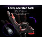 Artiss Gaming Office Chair Recliner Footrest Red - Image 5