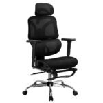 Artiss Ergonomic Office Chair Footrest Black