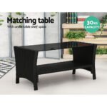 Gardeon Outdoor Sofa Set Lounge Setting Wicker Table and Chairs Garden Patio Furniture - Image 5