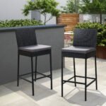 Gardeon 2-Piece Outdoor Bar Stools Dining Chair Bar Stools Rattan Furniture - Image 8
