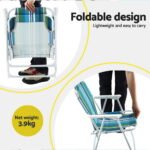Gardeon Outdoor Chairs Folding Camping Chair Steel Portable Patio Furniture - Image 5